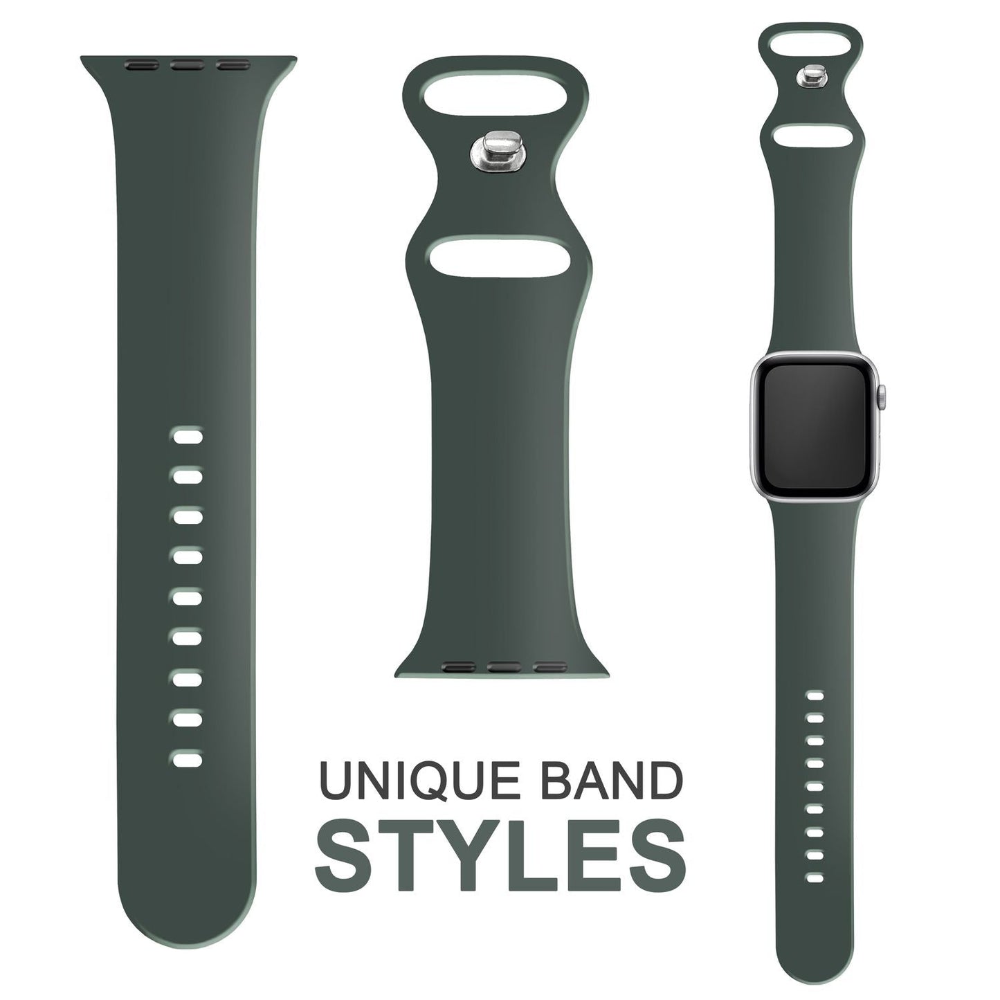NALIA Silikon Smart-Watch Ersatzarmband kompatibel mit Apple Watch Armband SE & Series 8/7/6/5/4/3/2/1, 38mm 40mm 41mm, iWatch Fitnessuhr Sportarmband Damen & Herren