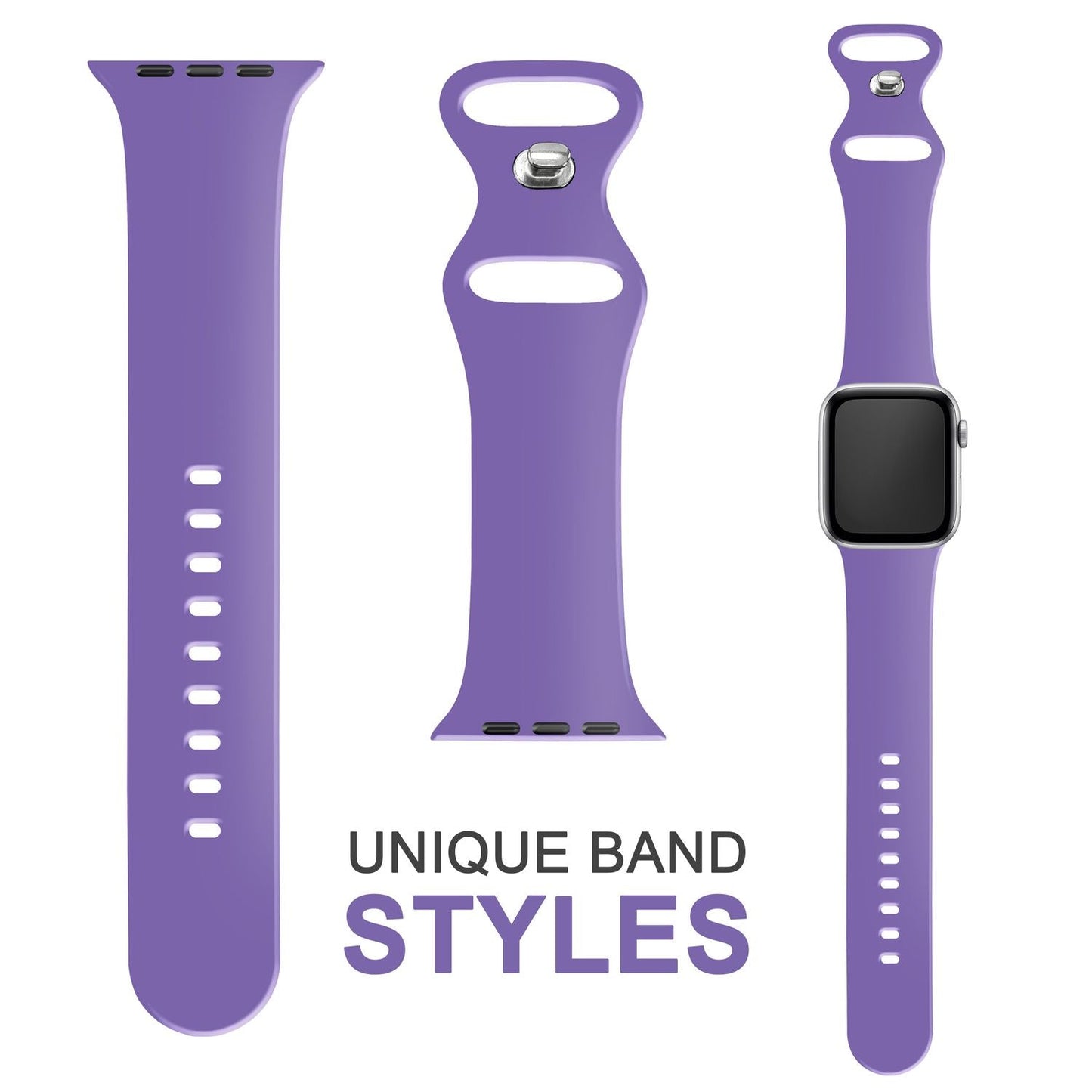 NALIA Silikon Smart-Watch Ersatzarmband kompatibel mit Apple Watch Armband SE & Series 8/7/6/5/4/3/2/1, 38mm 40mm 41mm, iWatch Fitnessuhr Sportarmband Damen & Herren