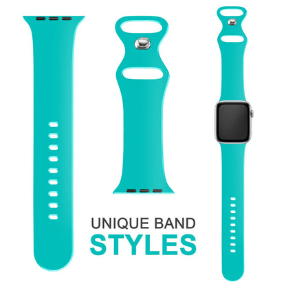 NALIA Silikon Smart-Watch Ersatzarmband kompatibel mit Apple Watch Armband SE & Series 8/7/6/5/4/3/2/1, 38mm 40mm 41mm, iWatch Fitnessuhr Sportarmband Damen & Herren