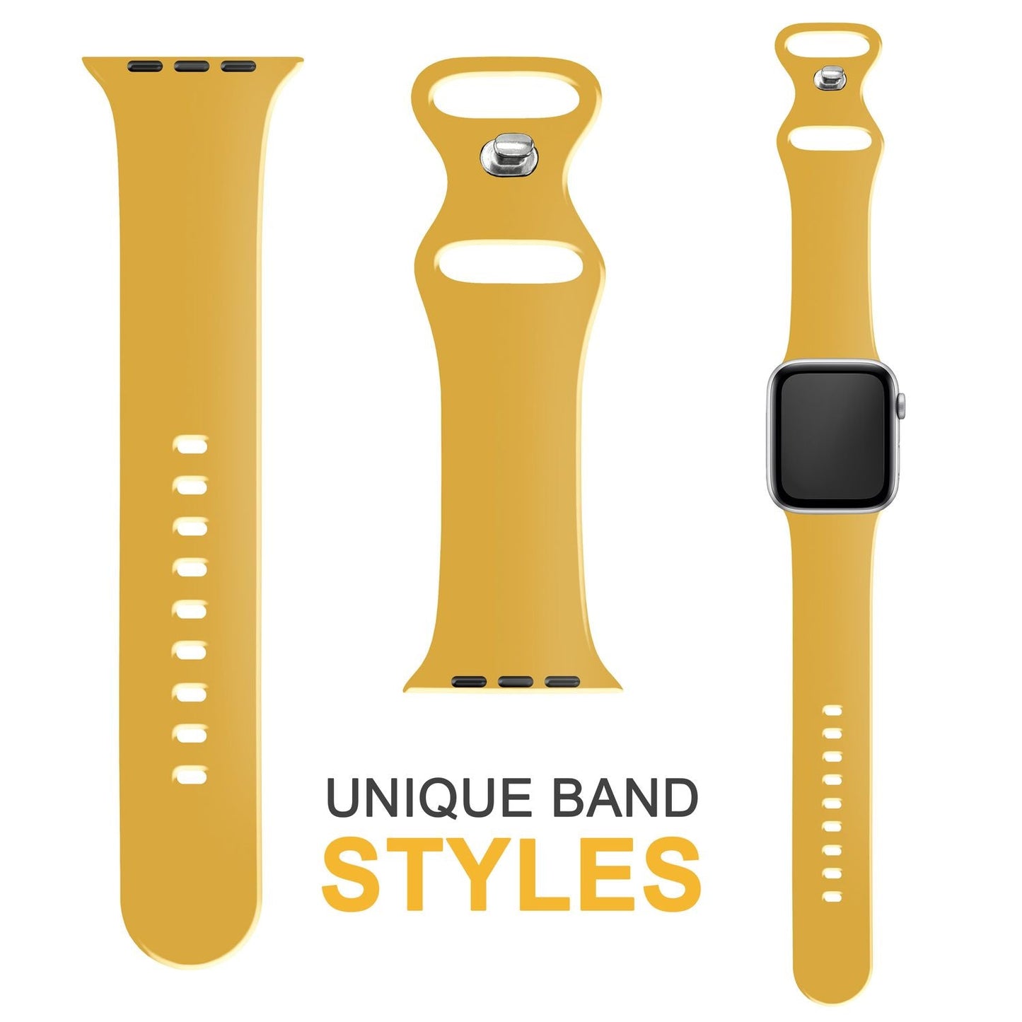 NALIA Silikon Smart-Watch Ersatzarmband kompatibel mit Apple Watch Armband SE & Series 8/7/6/5/4/3/2/1, 38mm 40mm 41mm, iWatch Fitnessuhr Sportarmband Damen & Herren
