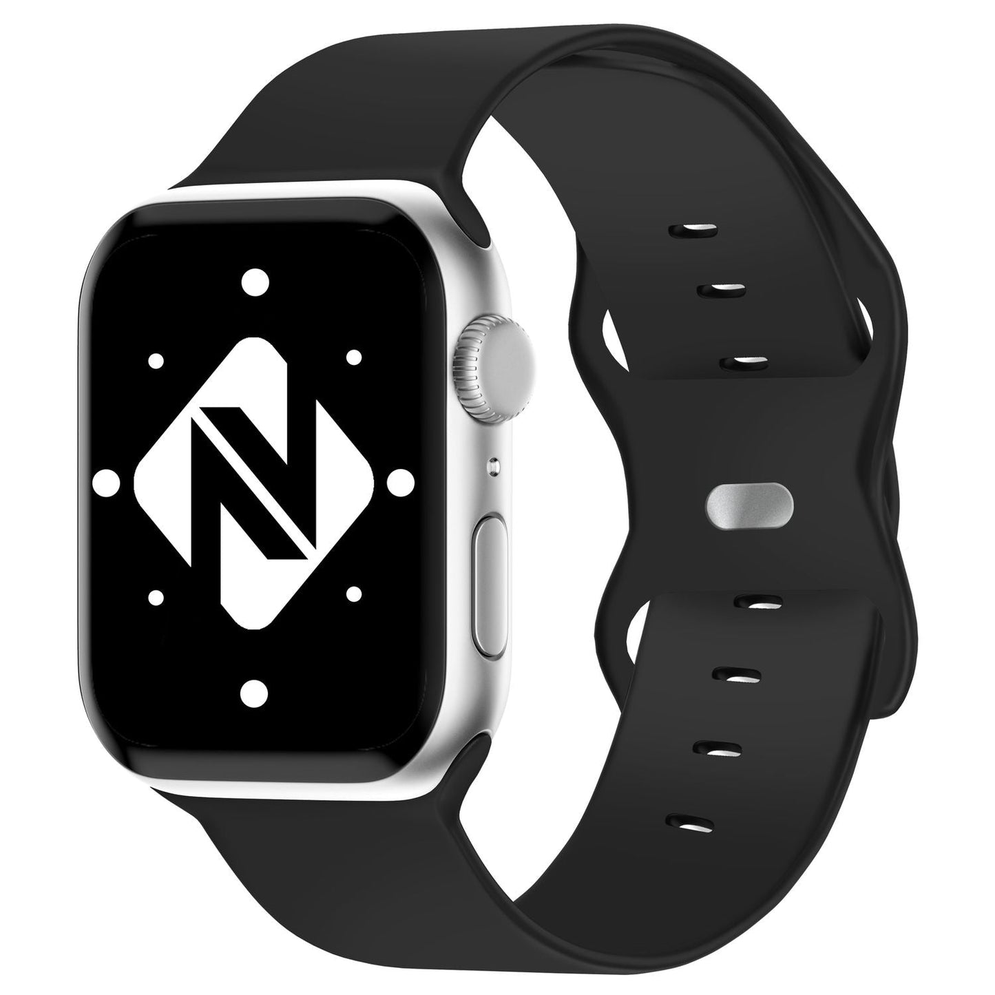 NALIA Silikon Smart-Watch Ersatzarmband kompatibel mit Apple Watch Armband Ultra/SE & Series 8/7/6/5/4/3/2/1, 42mm 44mm 45mm 49mm, iWatch Fitnessuhr Sportarmband Damen & Herren