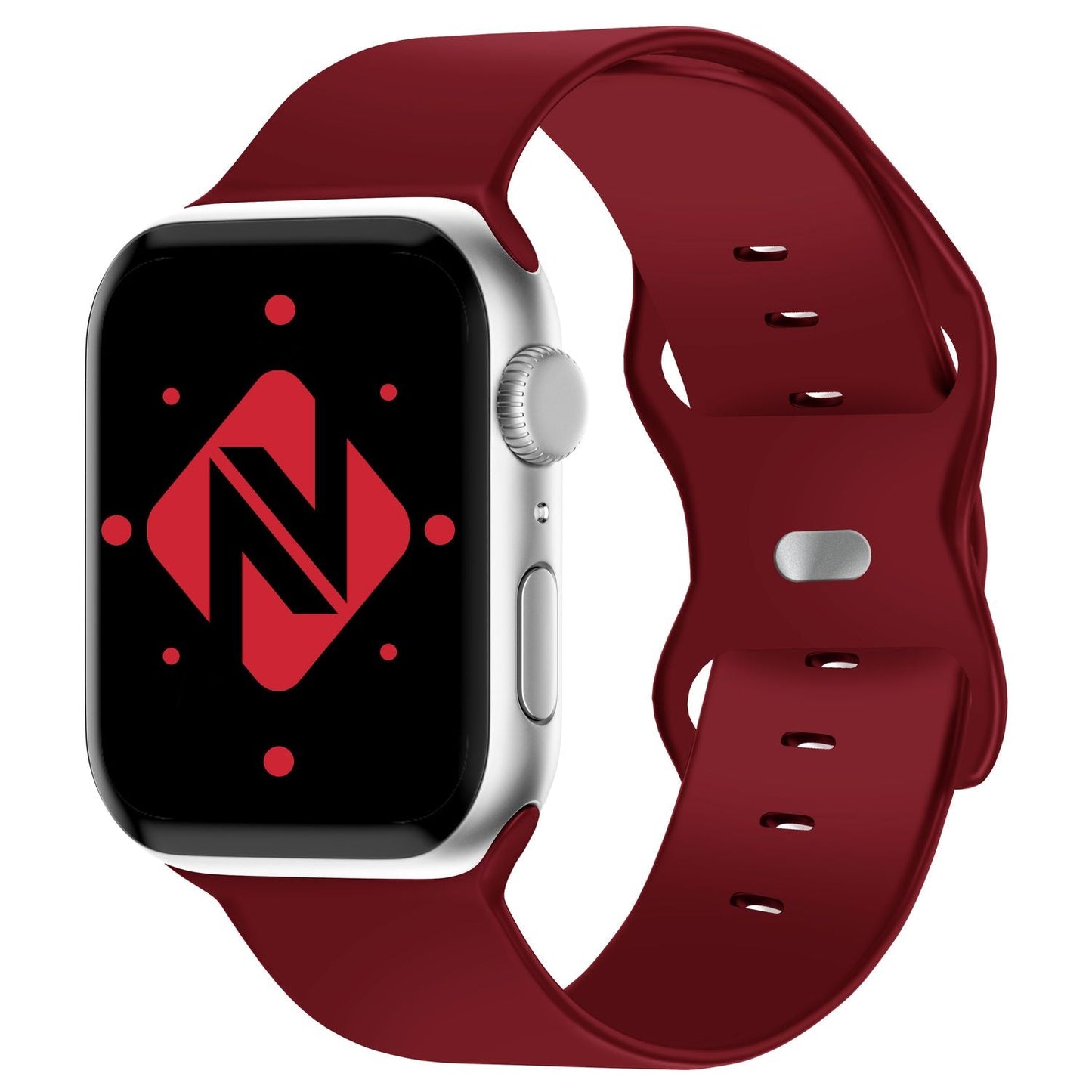 NALIA Silikon Smart-Watch Ersatzarmband kompatibel mit Apple Watch Armband Ultra/SE & Series 8/7/6/5/4/3/2/1, 42mm 44mm 45mm 49mm, iWatch Fitnessuhr Sportarmband Damen & Herren