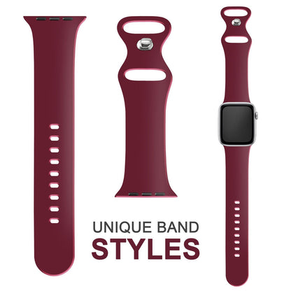 NALIA Silikon Smart-Watch Ersatzarmband kompatibel mit Apple Watch Armband Ultra/SE & Series 8/7/6/5/4/3/2/1, 42mm 44mm 45mm 49mm, iWatch Fitnessuhr Sportarmband Damen & Herren