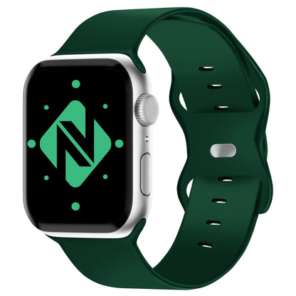 NALIA Silikon Smart-Watch Ersatzarmband kompatibel mit Apple Watch Armband Ultra/SE & Series 8/7/6/5/4/3/2/1, 42mm 44mm 45mm 49mm, iWatch Fitnessuhr Sportarmband Damen & Herren