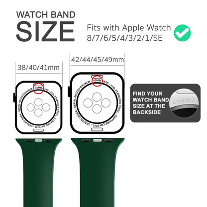 NALIA Silikon Smart-Watch Ersatzarmband kompatibel mit Apple Watch Armband Ultra/SE & Series 8/7/6/5/4/3/2/1, 42mm 44mm 45mm 49mm, iWatch Fitnessuhr Sportarmband Damen & Herren