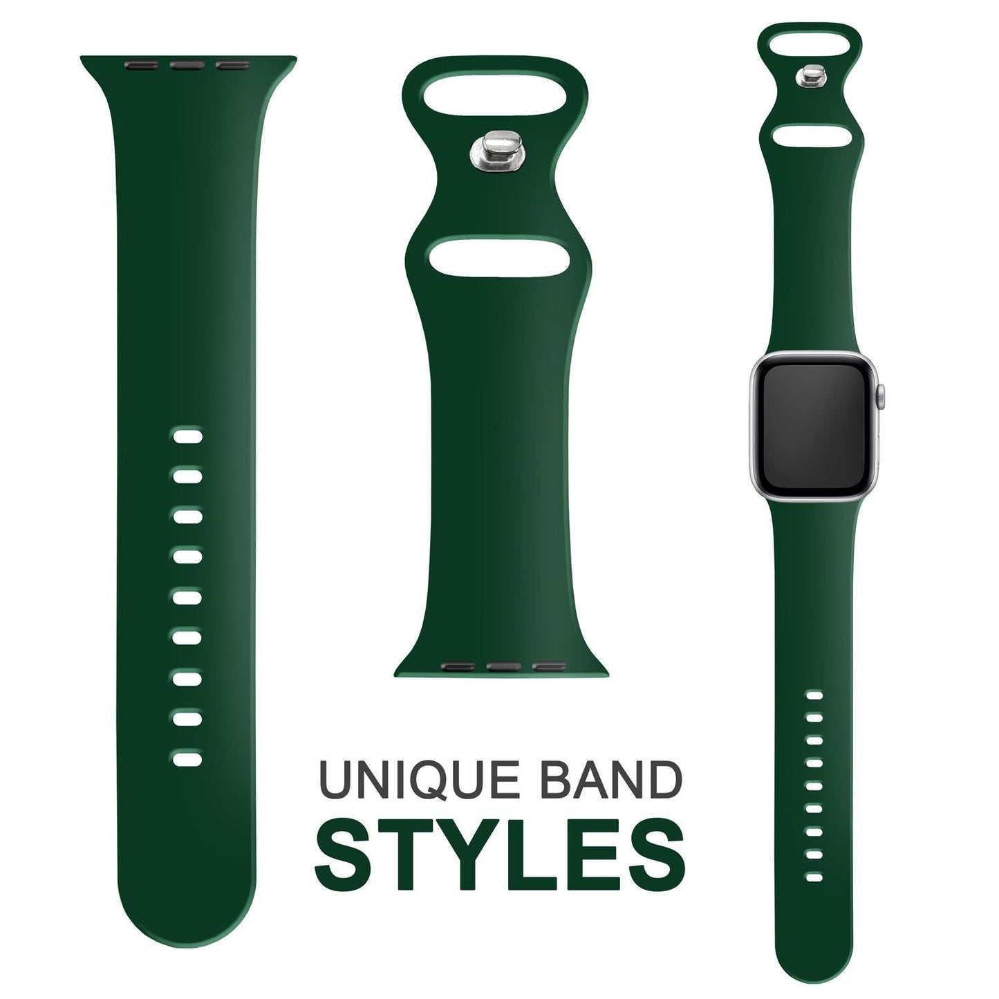 NALIA Silikon Smart-Watch Ersatzarmband kompatibel mit Apple Watch Armband Ultra/SE & Series 8/7/6/5/4/3/2/1, 42mm 44mm 45mm 49mm, iWatch Fitnessuhr Sportarmband Damen & Herren