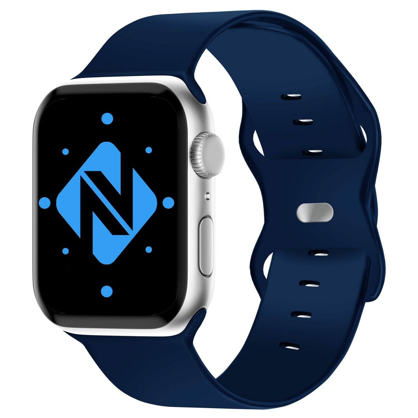 NALIA Silikon Smart-Watch Ersatzarmband kompatibel mit Apple Watch Armband Ultra/SE & Series 8/7/6/5/4/3/2/1, 42mm 44mm 45mm 49mm, iWatch Fitnessuhr Sportarmband Damen & Herren