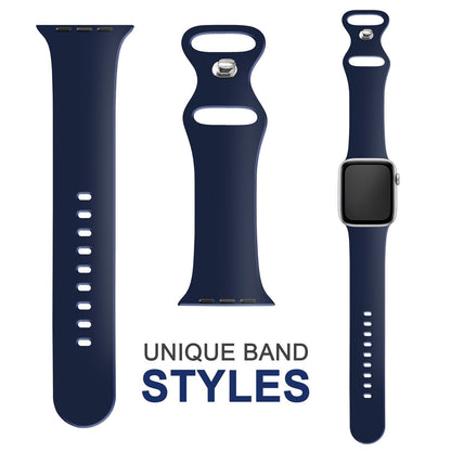 NALIA Silikon Smart-Watch Ersatzarmband kompatibel mit Apple Watch Armband Ultra/SE & Series 8/7/6/5/4/3/2/1, 42mm 44mm 45mm 49mm, iWatch Fitnessuhr Sportarmband Damen & Herren