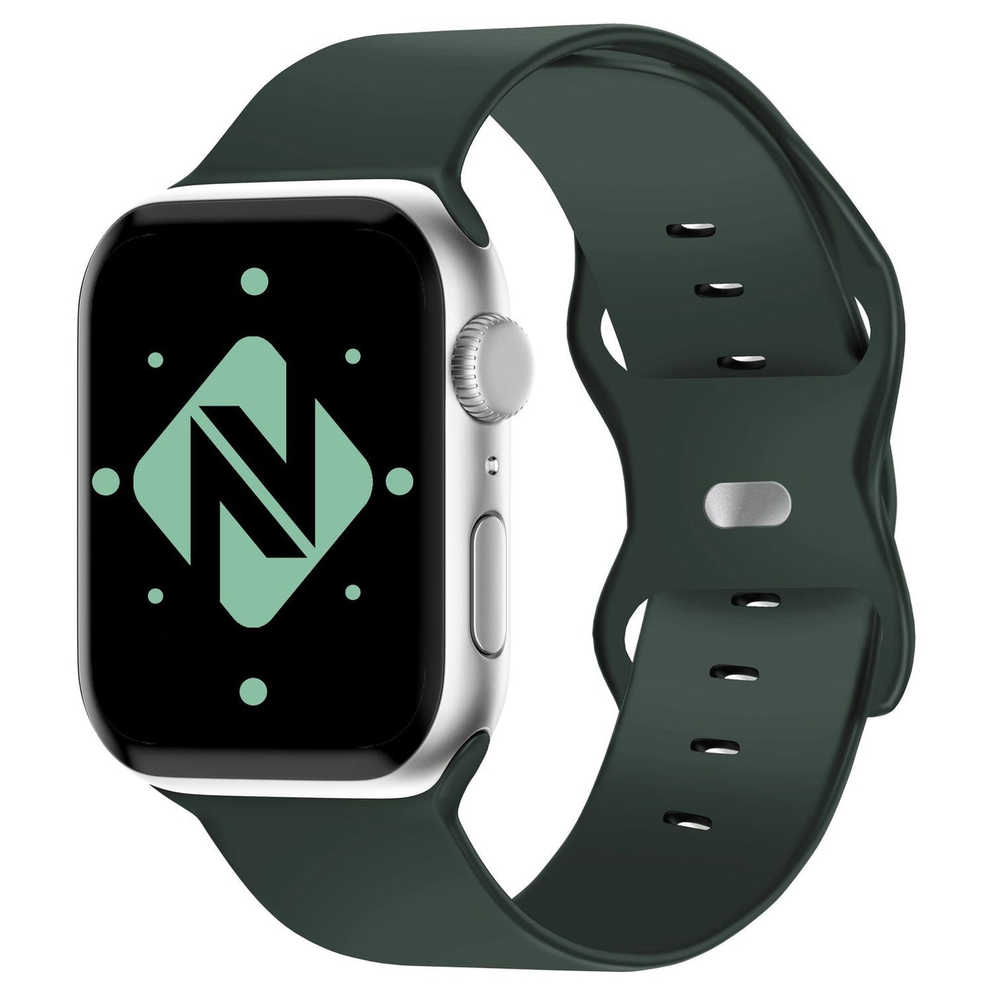 NALIA Silikon Smart-Watch Ersatzarmband kompatibel mit Apple Watch Armband Ultra/SE & Series 8/7/6/5/4/3/2/1, 42mm 44mm 45mm 49mm, iWatch Fitnessuhr Sportarmband Damen & Herren