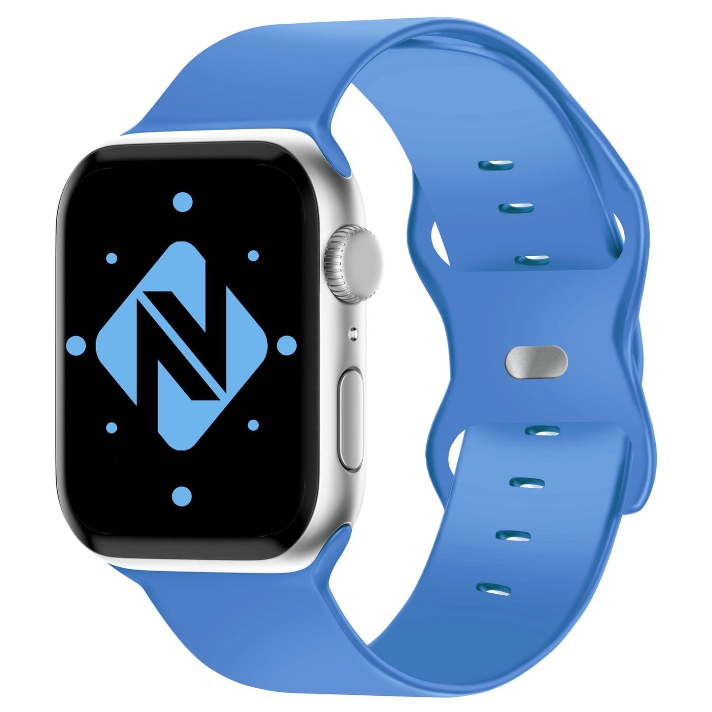 NALIA Silikon Smart-Watch Ersatzarmband kompatibel mit Apple Watch Armband Ultra/SE & Series 8/7/6/5/4/3/2/1, 42mm 44mm 45mm 49mm, iWatch Fitnessuhr Sportarmband Damen & Herren