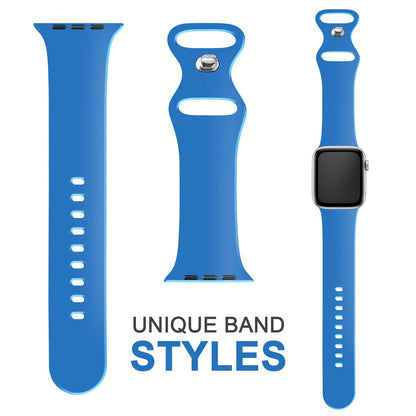 NALIA Silikon Smart-Watch Ersatzarmband kompatibel mit Apple Watch Armband Ultra/SE & Series 8/7/6/5/4/3/2/1, 42mm 44mm 45mm 49mm, iWatch Fitnessuhr Sportarmband Damen & Herren