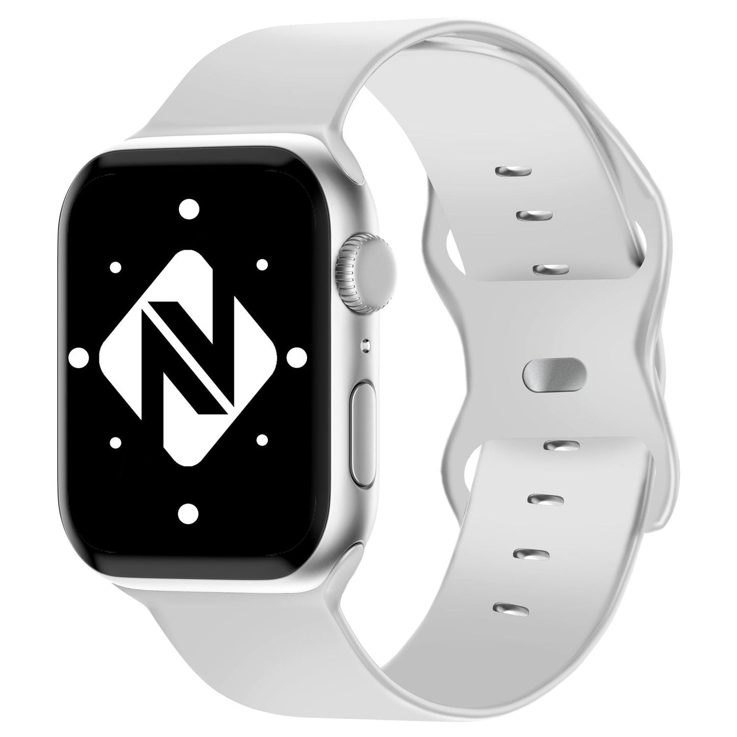 NALIA Silikon Smart-Watch Ersatzarmband kompatibel mit Apple Watch Armband Ultra/SE & Series 8/7/6/5/4/3/2/1, 42mm 44mm 45mm 49mm, iWatch Fitnessuhr Sportarmband Damen & Herren