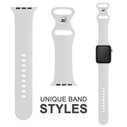 NALIA Silikon Smart-Watch Ersatzarmband kompatibel mit Apple Watch Armband Ultra/SE & Series 8/7/6/5/4/3/2/1, 42mm 44mm 45mm 49mm, iWatch Fitnessuhr Sportarmband Damen & Herren