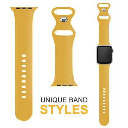 NALIA Silikon Smart-Watch Ersatzarmband kompatibel mit Apple Watch Armband Ultra/SE & Series 8/7/6/5/4/3/2/1, 42mm 44mm 45mm 49mm, iWatch Fitnessuhr Sportarmband Damen & Herren