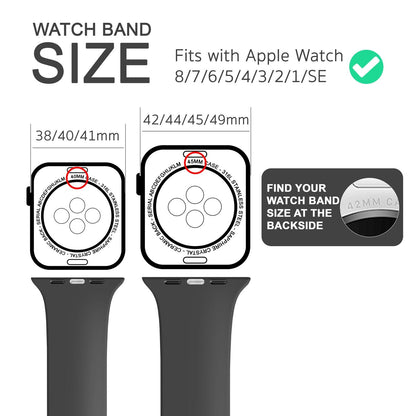 NALIA Gestreiftes Silikon Smart-Watch Ersatzarmband kompatibel mit Apple Watch Armband SE & Series 8/7/6/5/4/3/2/1, 38mm 40mm 41mm, iWatch Fitnessarmband Damen & Herren