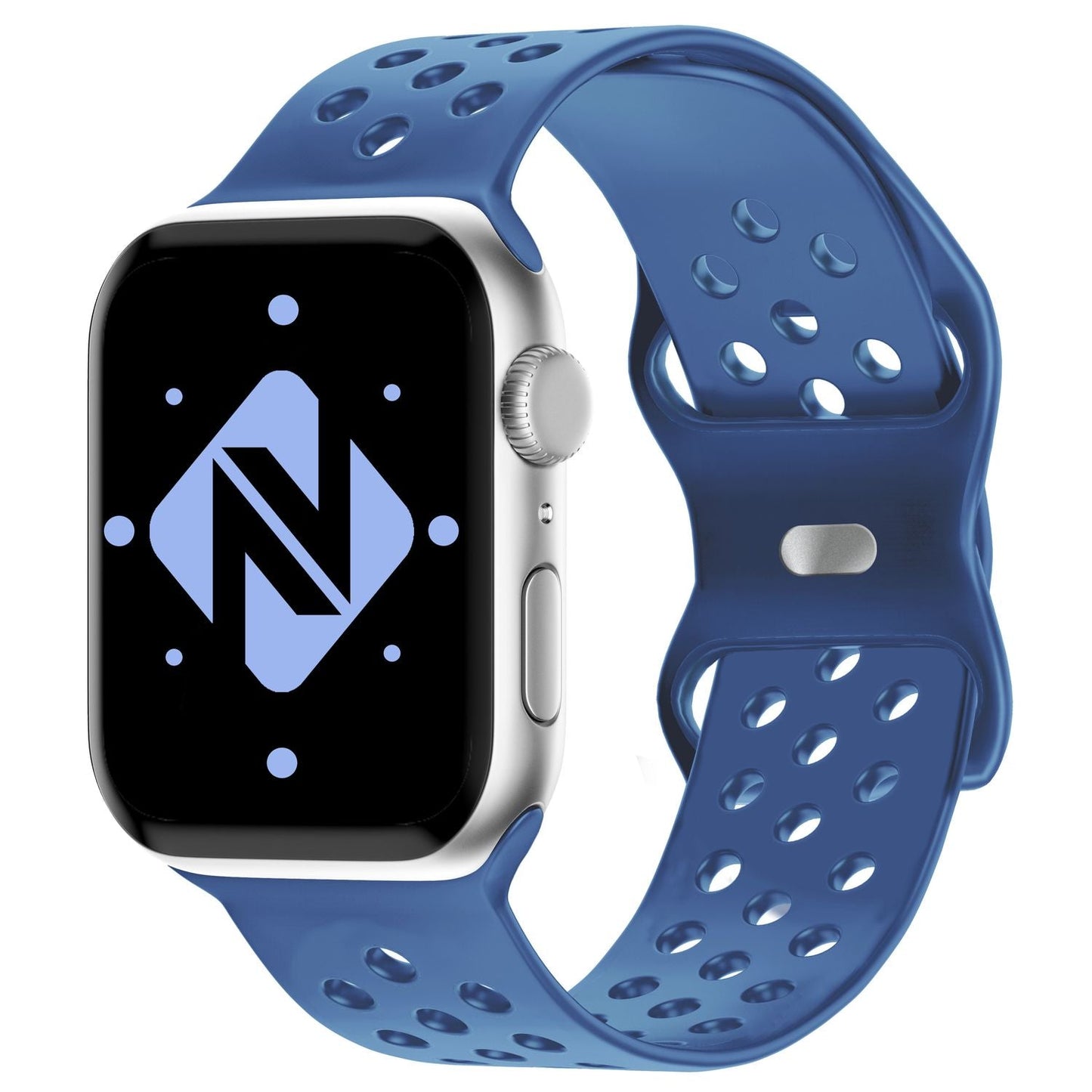 NALIA Gelochtes Silikon Smart-Watch Ersatzarmband kompatibel mit Apple Watch Armband SE & Series 8/7/6/5/4/3/2/1, 38mm 40mm 41mm, iWatch Fitnessarmband Damen & Herren