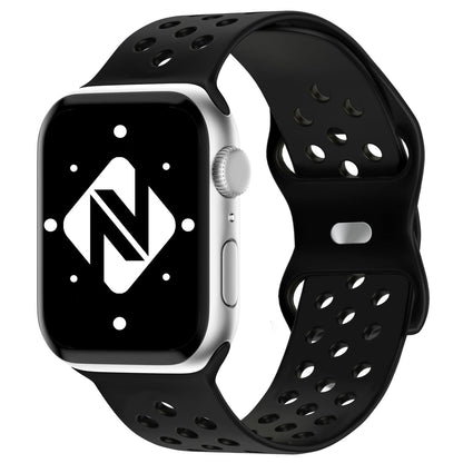 NALIA Gelochtes Silikon Smart-Watch Ersatzarmband kompatibel mit Apple Watch Armband SE & Series 8/7/6/5/4/3/2/1, 38mm 40mm 41mm, iWatch Fitnessarmband Damen & Herren