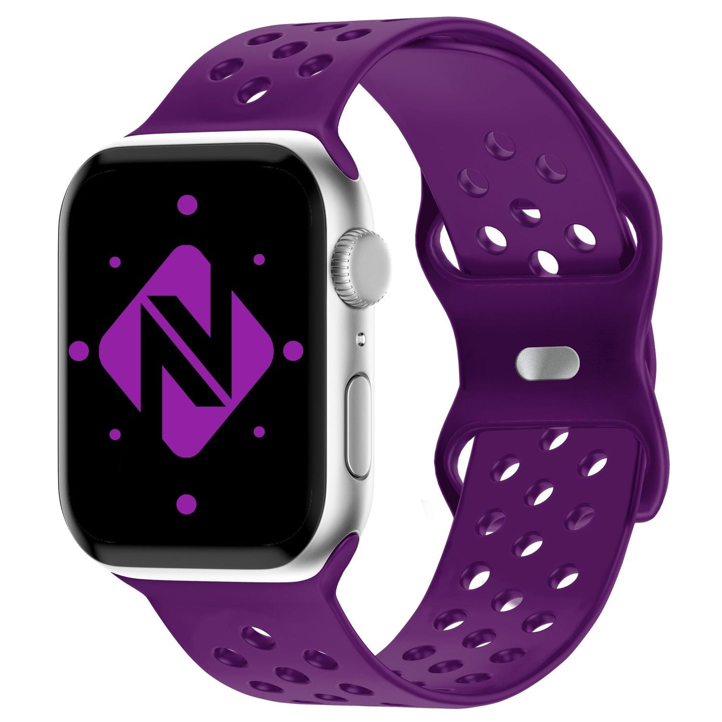 NALIA Gelochtes Silikon Smart-Watch Ersatzarmband kompatibel mit Apple Watch Armband SE & Series 8/7/6/5/4/3/2/1, 38mm 40mm 41mm, iWatch Fitnessarmband Damen & Herren