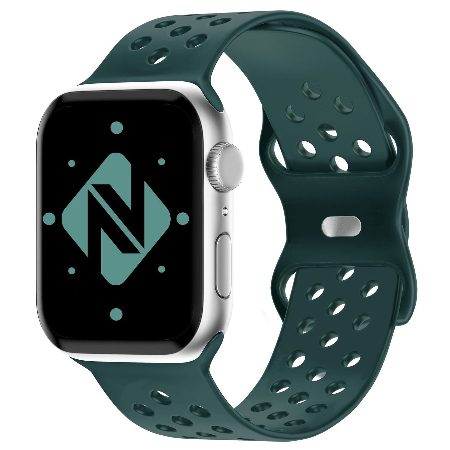 NALIA Gelochtes Silikon Smart-Watch Ersatzarmband kompatibel mit Apple Watch Armband SE & Series 8/7/6/5/4/3/2/1, 38mm 40mm 41mm, iWatch Fitnessarmband Damen & Herren