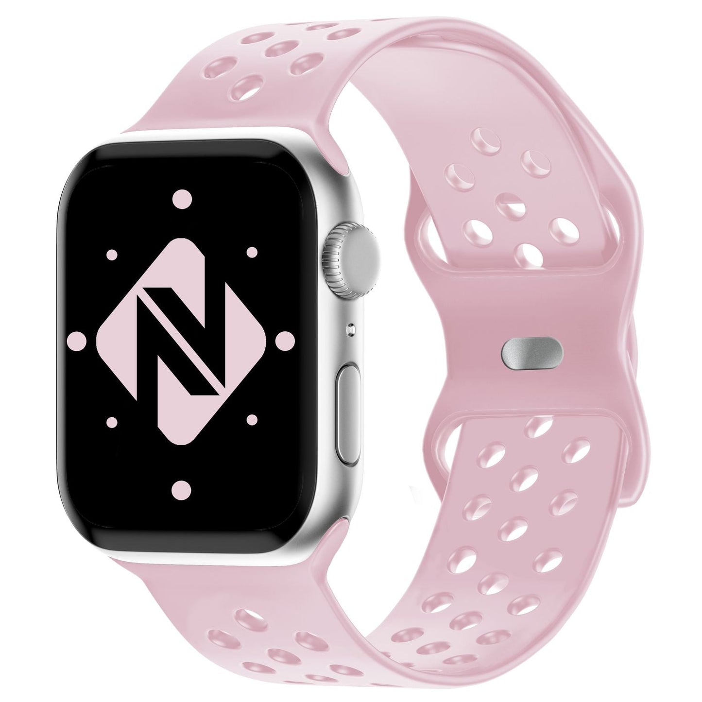 NALIA Gelochtes Silikon Smart-Watch Ersatzarmband kompatibel mit Apple Watch Armband SE & Series 8/7/6/5/4/3/2/1, 38mm 40mm 41mm, iWatch Fitnessarmband Damen & Herren
