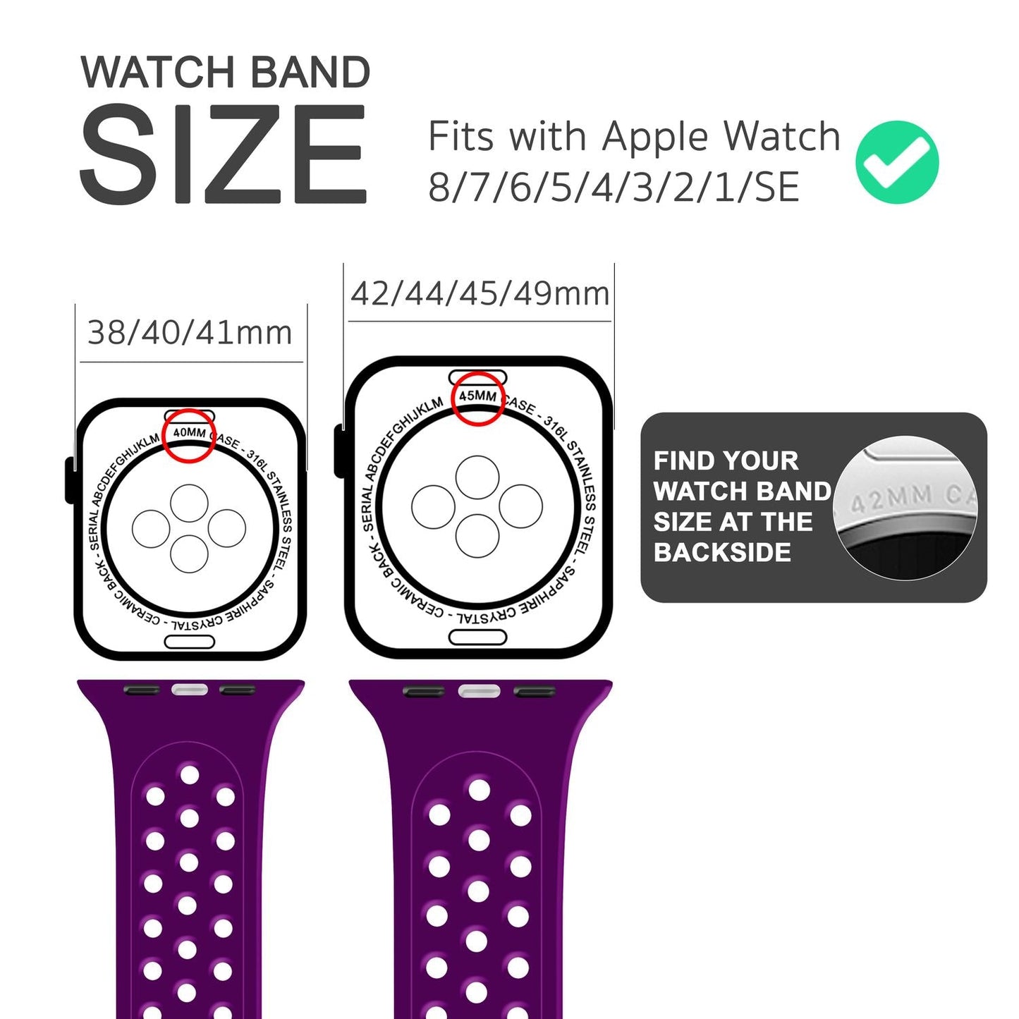 NALIA Gelochtes Silikon Smart-Watch Ersatzarmband kompatibel mit Apple Watch Armband Ultra/SE & Series 8/7/6/5/4/3/2/1, 42mm 44mm 45mm 49mm, iWatch Fitnessarmband Damen & Herren