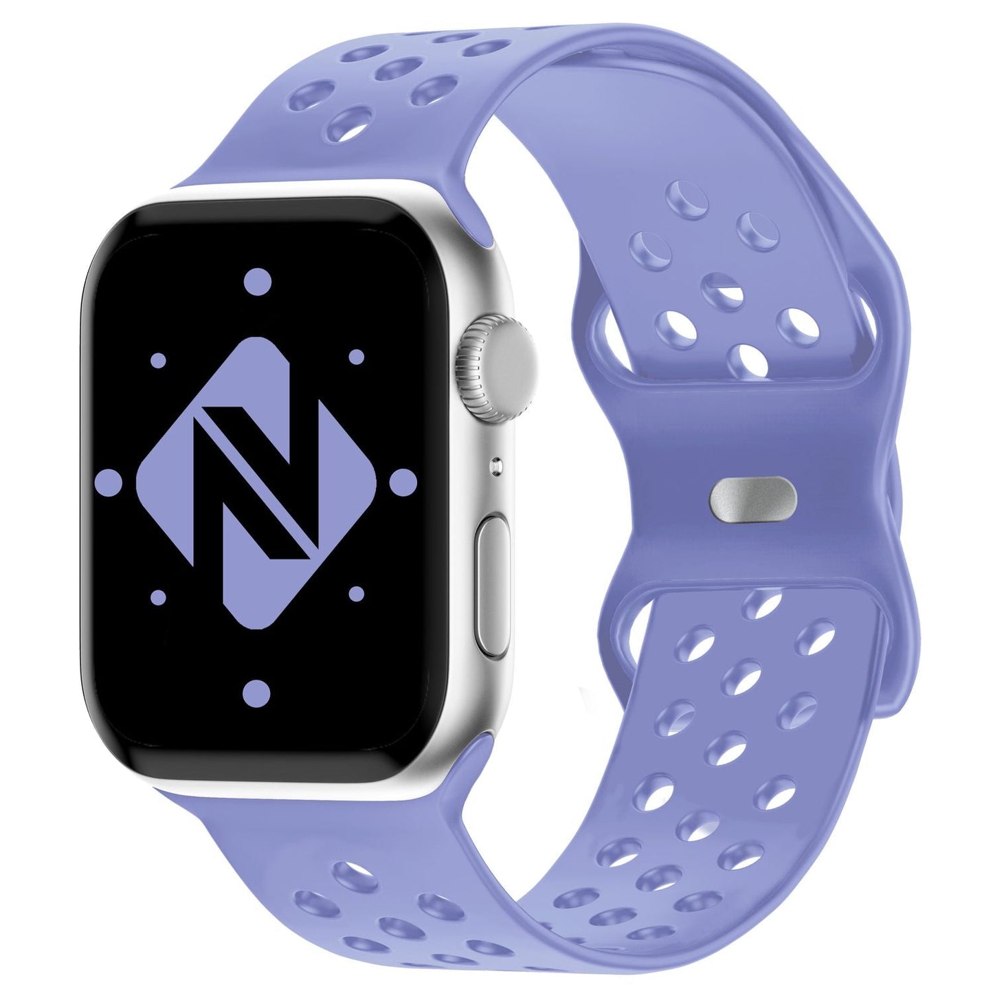 NALIA Gelochtes Silikon Smart-Watch Ersatzarmband kompatibel mit Apple Watch Armband Ultra/SE & Series 8/7/6/5/4/3/2/1, 42mm 44mm 45mm 49mm, iWatch Fitnessarmband Damen & Herren