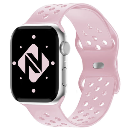 NALIA Gelochtes Silikon Smart-Watch Ersatzarmband kompatibel mit Apple Watch Armband Ultra/SE & Series 8/7/6/5/4/3/2/1, 42mm 44mm 45mm 49mm, iWatch Fitnessarmband Damen & Herren
