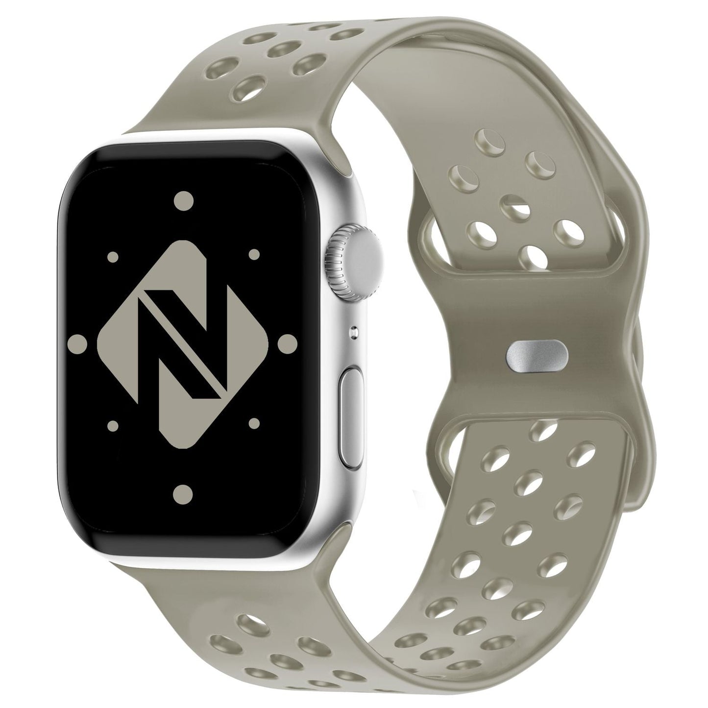 NALIA Gelochtes Silikon Smart-Watch Ersatzarmband kompatibel mit Apple Watch Armband Ultra/SE & Series 8/7/6/5/4/3/2/1, 42mm 44mm 45mm 49mm, iWatch Fitnessarmband Damen & Herren
