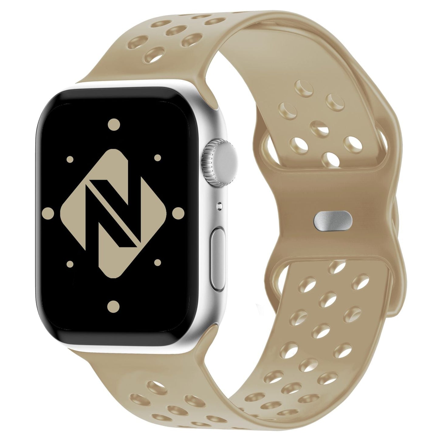 NALIA Gelochtes Silikon Smart-Watch Ersatzarmband kompatibel mit Apple Watch Armband Ultra/SE & Series 8/7/6/5/4/3/2/1, 42mm 44mm 45mm 49mm, iWatch Fitnessarmband Damen & Herren