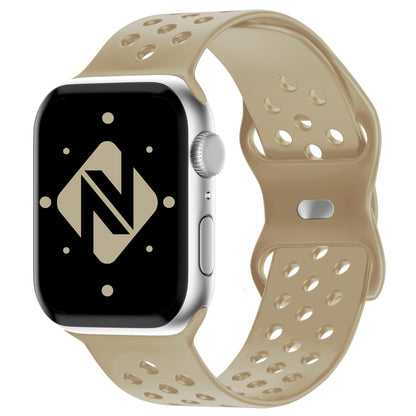 NALIA Gelochtes Silikon Smart-Watch Ersatzarmband kompatibel mit Apple Watch Armband Ultra/SE & Series 8/7/6/5/4/3/2/1, 42mm 44mm 45mm 49mm, iWatch Fitnessarmband Damen & Herren