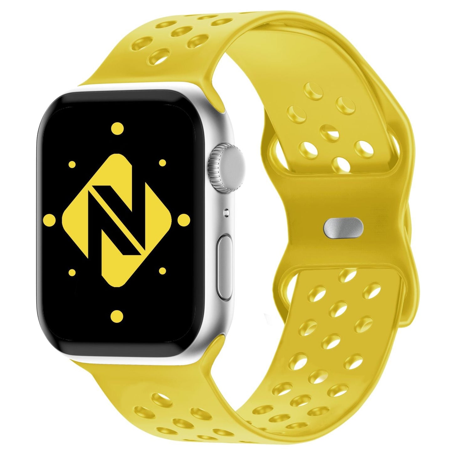 NALIA Gelochtes Silikon Smart-Watch Ersatzarmband kompatibel mit Apple Watch Armband Ultra/SE & Series 8/7/6/5/4/3/2/1, 42mm 44mm 45mm 49mm, iWatch Fitnessarmband Damen & Herren