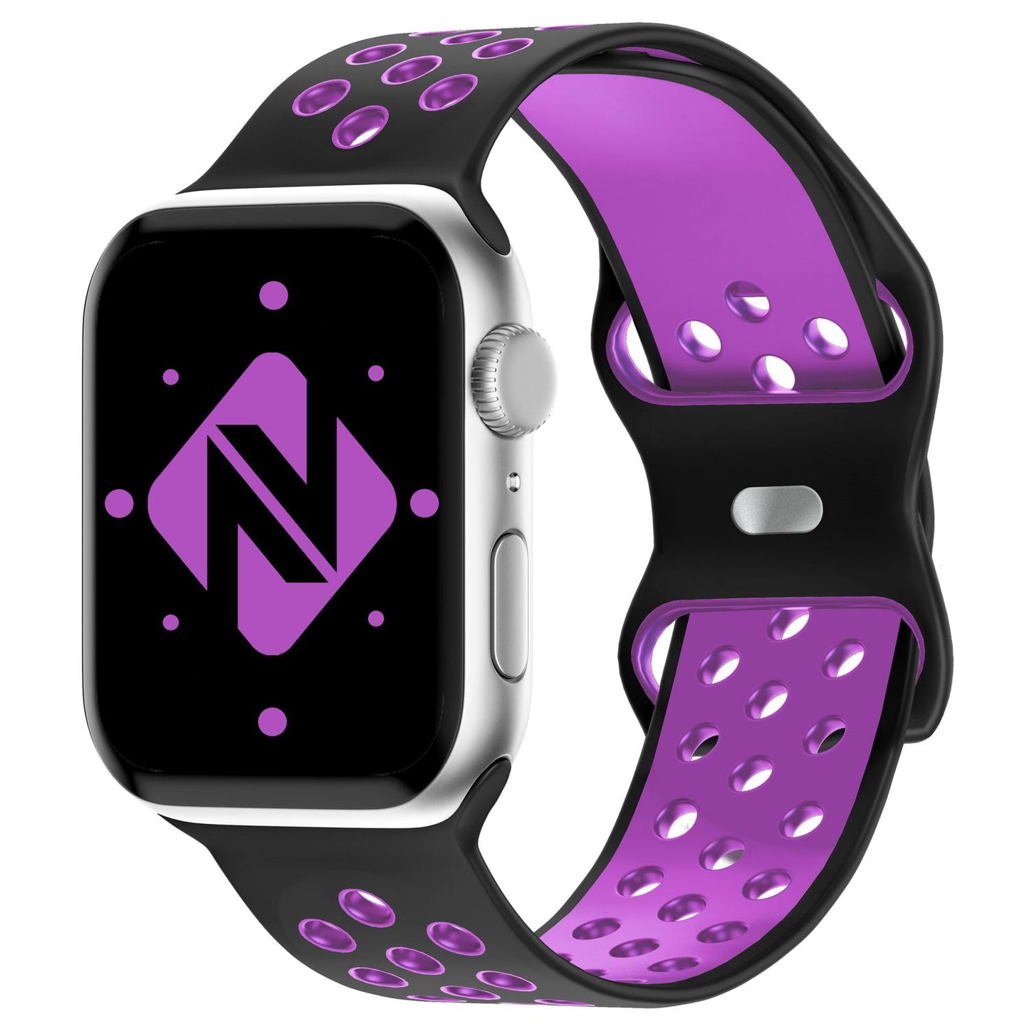 NALIA Silikon Smart Watch Armband Airflow-Löcher kompatibel mit Apple Watch Armband SE & Series 8/7/6/5/4/3/2/1, 38mm 40mm 41mm, iWatch Sport-Band Damen Herren