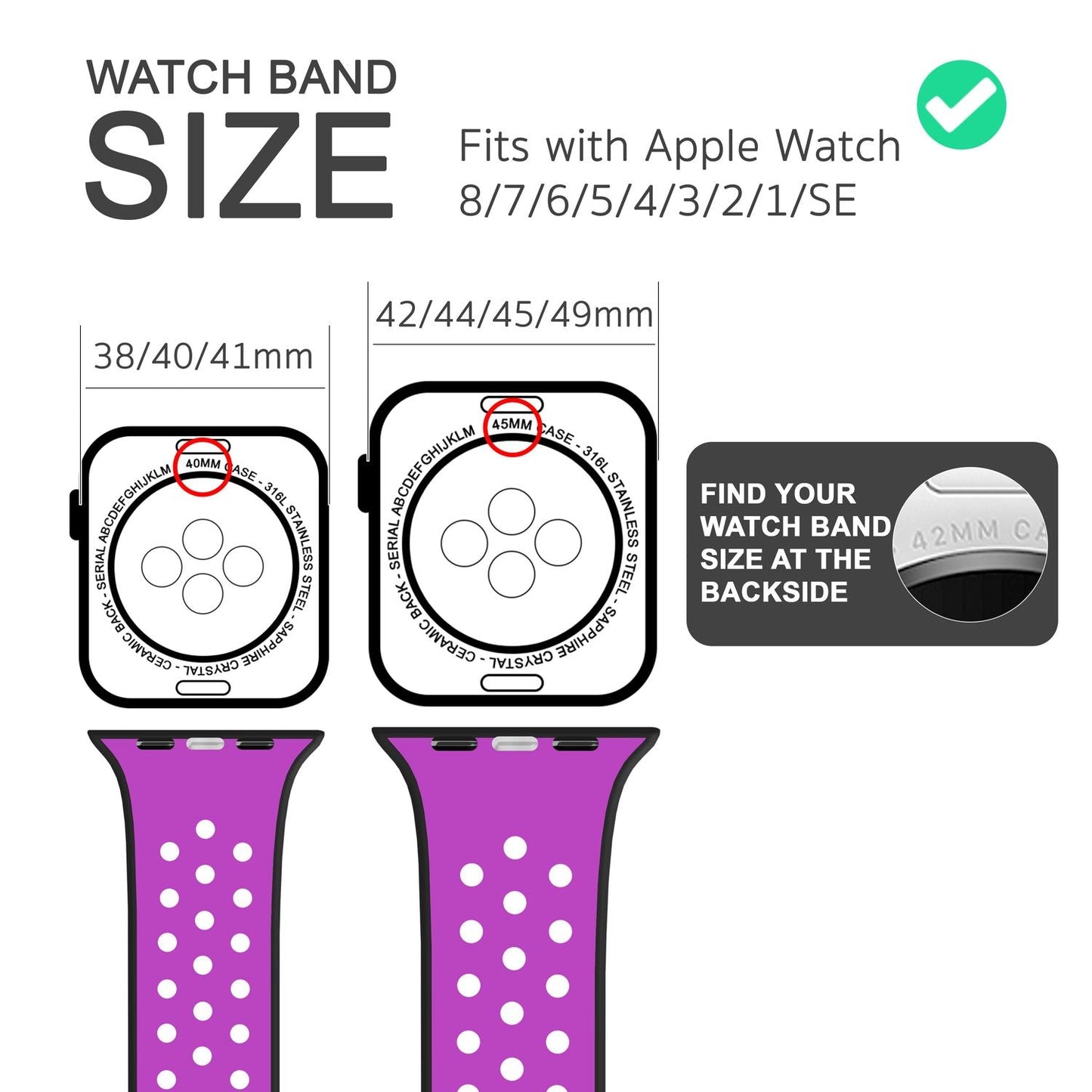 NALIA Silikon Smart Watch Armband Airflow-Löcher kompatibel mit Apple Watch Armband SE & Series 8/7/6/5/4/3/2/1, 38mm 40mm 41mm, iWatch Sport-Band Damen Herren