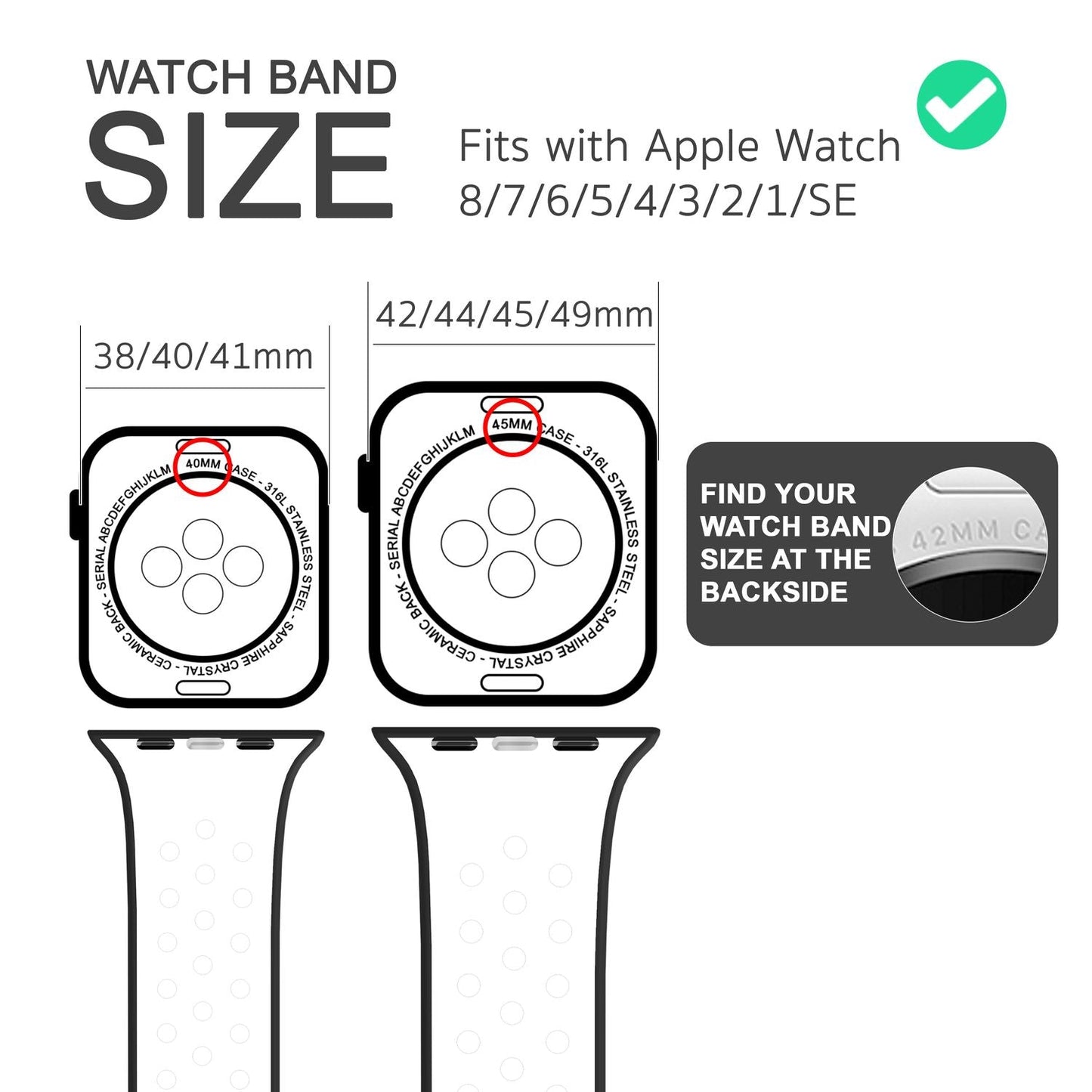 NALIA Silikon Smart Watch Armband Airflow-Löcher kompatibel mit Apple Watch Armband SE & Series 8/7/6/5/4/3/2/1, 38mm 40mm 41mm, iWatch Sport-Band Damen Herren