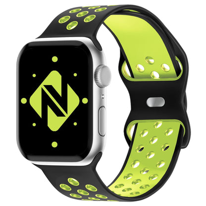 NALIA Silikon Smart Watch Armband Airflow-Löcher kompatibel mit Apple Watch Armband SE & Series 8/7/6/5/4/3/2/1, 38mm 40mm 41mm, iWatch Sport-Band Damen Herren