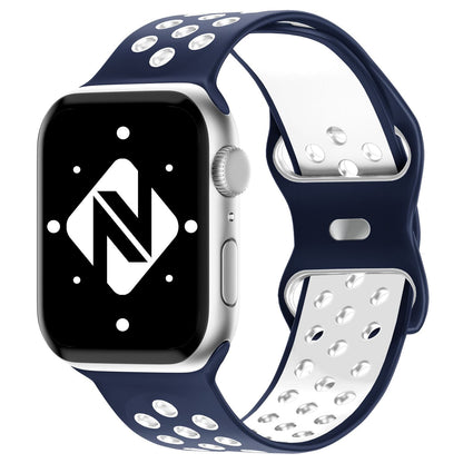 NALIA Silikon Smart Watch Armband Airflow-Löcher kompatibel mit Apple Watch Armband SE & Series 8/7/6/5/4/3/2/1, 38mm 40mm 41mm, iWatch Sport-Band Damen Herren