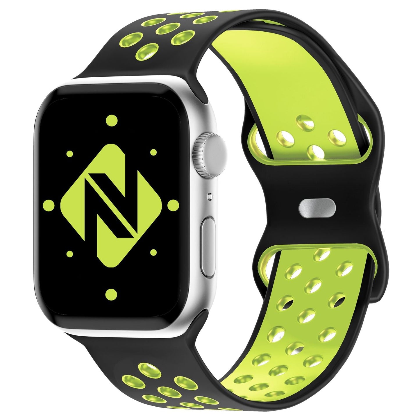 NALIA Silikon Smart Watch Armband Airflow-Löcher kompatibel mit Apple Watch Armband Ultra/SE & Series 8/7/6/5/4/3/2/1, 42mm 44mm 45mm 49mm, iWatch Sport-Band Damen Herren
