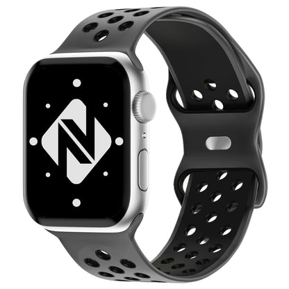 NALIA Silikon Smart Watch Armband Airflow-Löcher kompatibel mit Apple Watch Armband Ultra/SE & Series 8/7/6/5/4/3/2/1, 42mm 44mm 45mm 49mm, iWatch Sport-Band Damen Herren