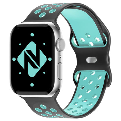 NALIA Silikon Smart Watch Armband Airflow-Löcher kompatibel mit Apple Watch Armband Ultra/SE & Series 8/7/6/5/4/3/2/1, 42mm 44mm 45mm 49mm, iWatch Sport-Band Damen Herren