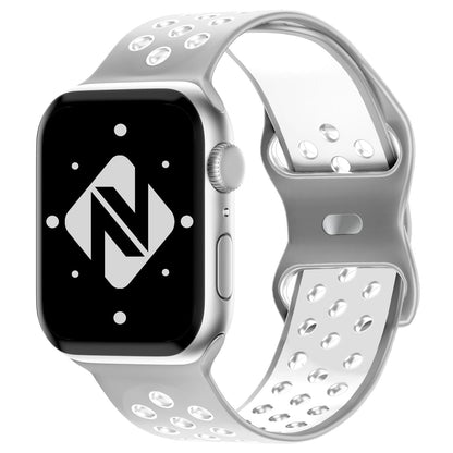 NALIA Silikon Smart Watch Armband Airflow-Löcher kompatibel mit Apple Watch Armband Ultra/SE & Series 8/7/6/5/4/3/2/1, 42mm 44mm 45mm 49mm, iWatch Sport-Band Damen Herren