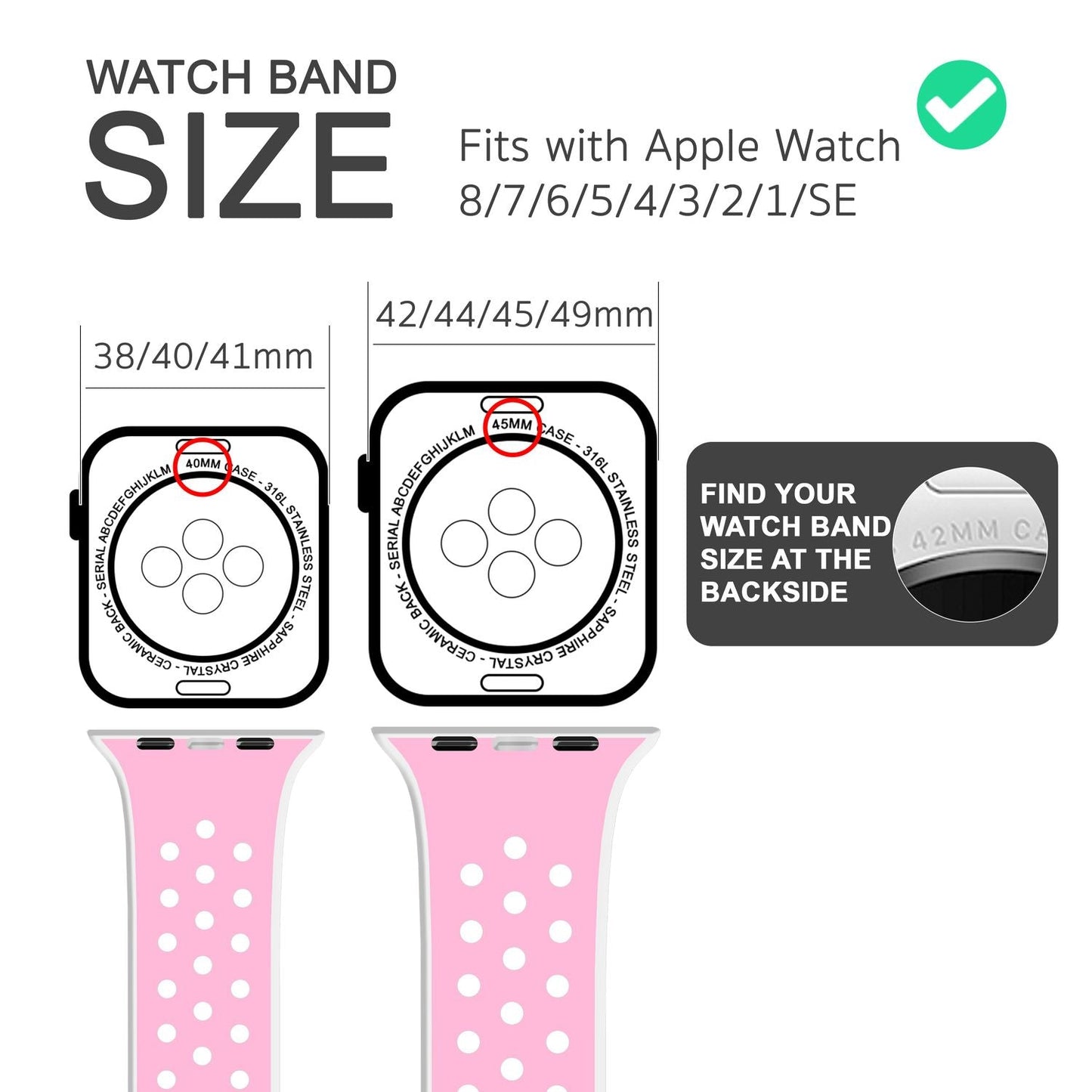 NALIA Silikon Smart Watch Armband Airflow-Löcher kompatibel mit Apple Watch Armband Ultra/SE & Series 8/7/6/5/4/3/2/1, 42mm 44mm 45mm 49mm, iWatch Sport-Band Damen Herren