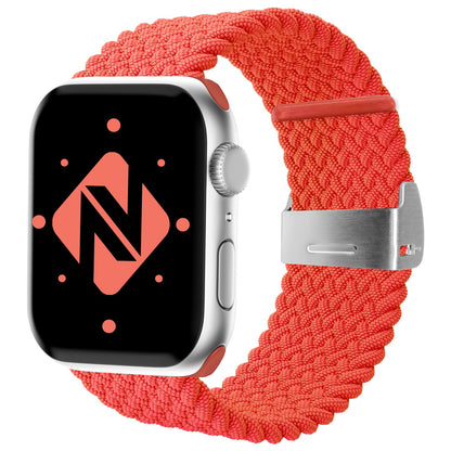NALIA Geflochtenes Smart Watch Armband kompatibel mit Apple Watch Armband SE & Series 8/7/6/5/4/3/2/1, 38mm 40mm 41mm, iWatch Uhr-Band Damen & Herren, Nylon
