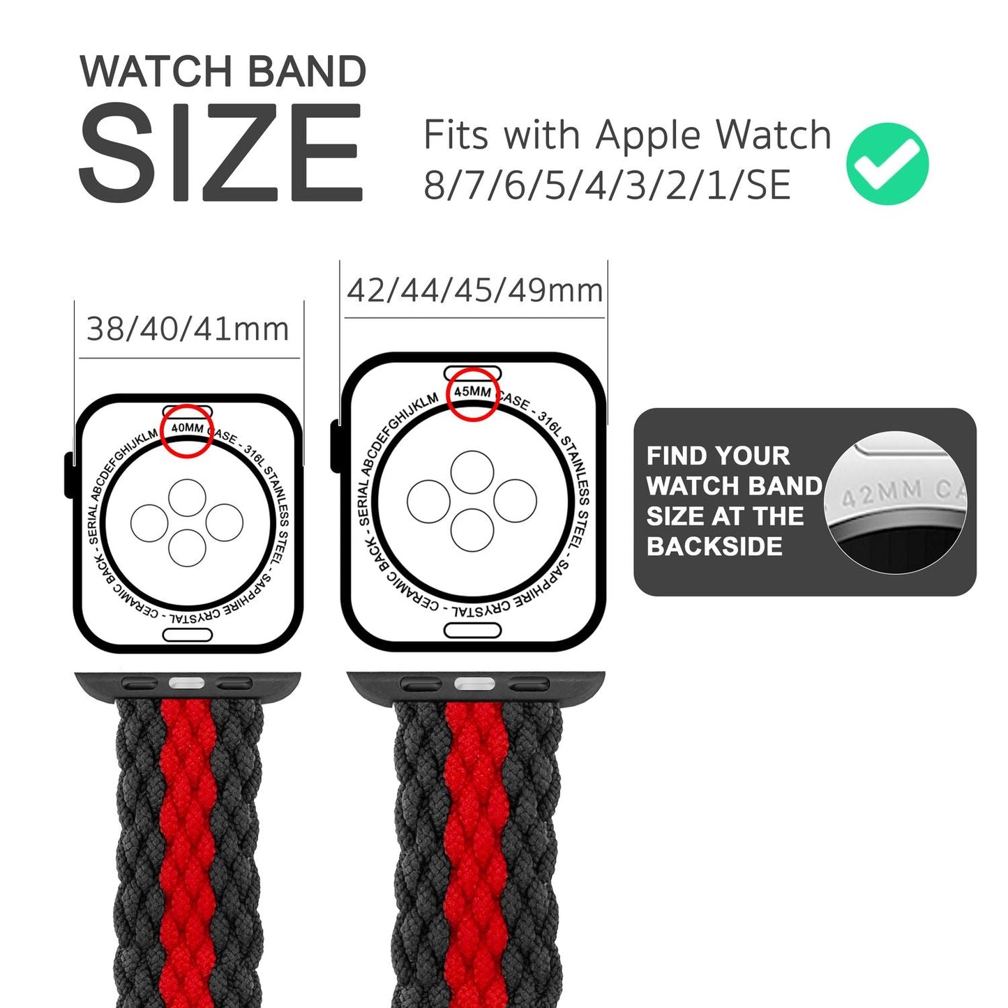 NALIA Geflochtenes Smart Watch Armband kompatibel mit Apple Watch Armband SE & Series 8/7/6/5/4/3/2/1, 38mm 40mm 41mm, iWatch Uhr-Band Damen & Herren, Nylon