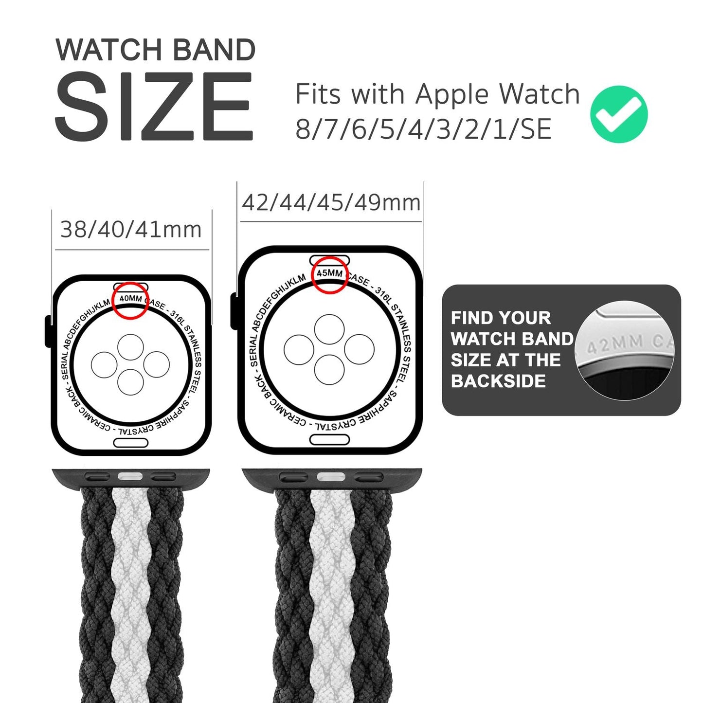 NALIA Geflochtenes Smart Watch Armband kompatibel mit Apple Watch Armband SE & Series 8/7/6/5/4/3/2/1, 38mm 40mm 41mm, iWatch Uhr-Band Damen & Herren, Nylon