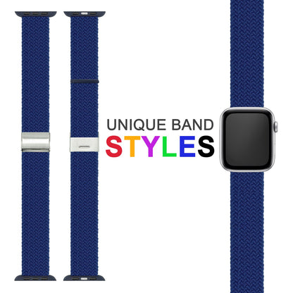 NALIA Geflochtenes Smart Watch Armband kompatibel mit Apple Watch Armband SE & Series 8/7/6/5/4/3/2/1, 38mm 40mm 41mm, iWatch Uhr-Band Damen & Herren, Nylon