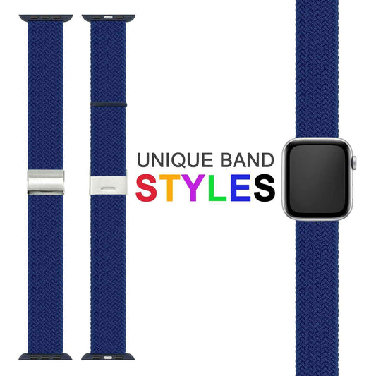NALIA Geflochtenes Smart Watch Armband kompatibel mit Apple Watch Armband SE & Series 8/7/6/5/4/3/2/1, 38mm 40mm 41mm, iWatch Uhr-Band Damen & Herren, Nylon