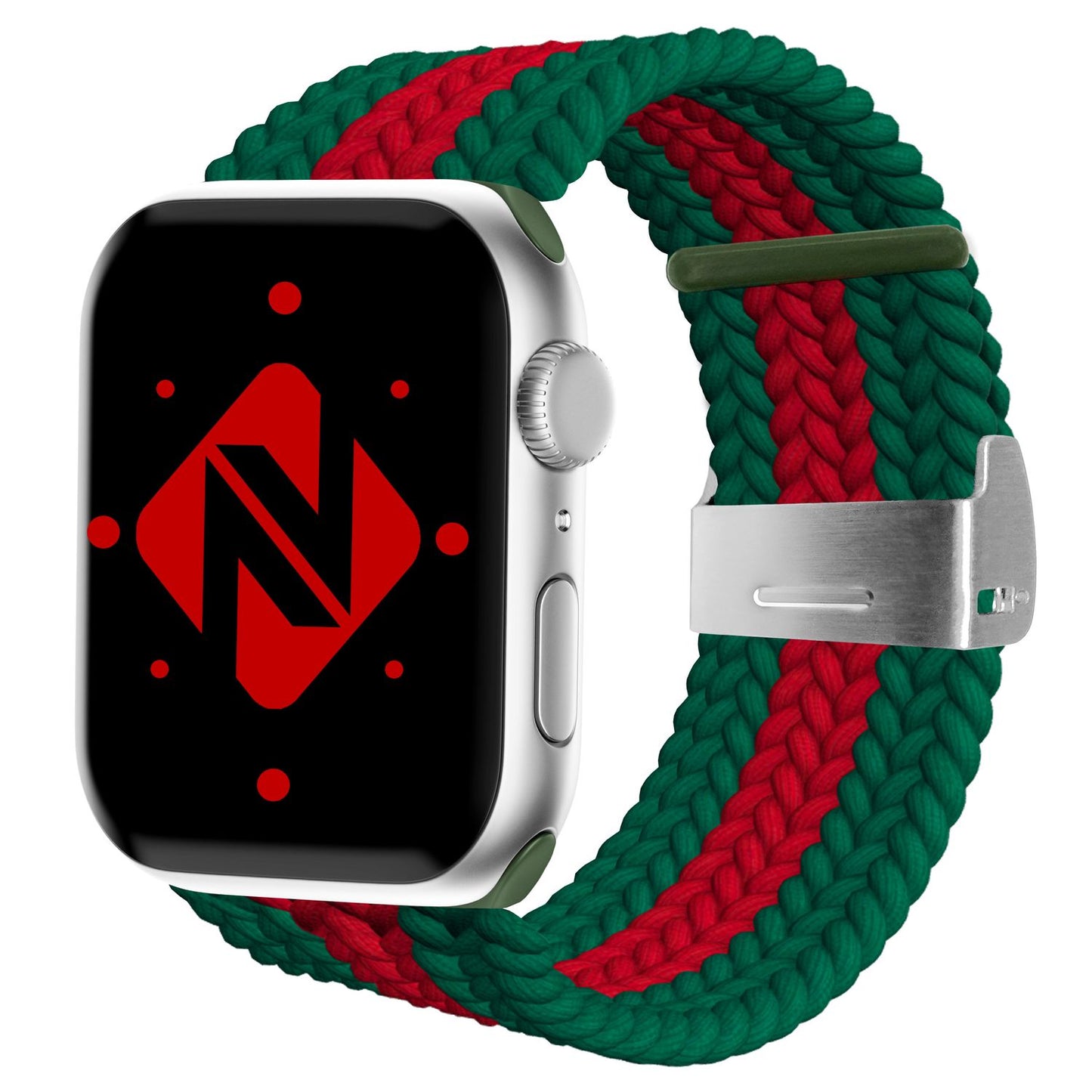 NALIA Geflochtenes Smart Watch Armband kompatibel mit Apple Watch Armband SE & Series 8/7/6/5/4/3/2/1, 38mm 40mm 41mm, iWatch Uhr-Band Damen & Herren, Nylon