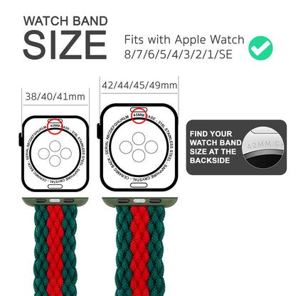 NALIA Geflochtenes Smart Watch Armband kompatibel mit Apple Watch Armband SE & Series 8/7/6/5/4/3/2/1, 38mm 40mm 41mm, iWatch Uhr-Band Damen & Herren, Nylon