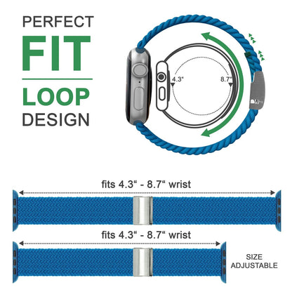 NALIA Geflochtenes Smart Watch Armband kompatibel mit Apple Watch Armband SE & Series 8/7/6/5/4/3/2/1, 38mm 40mm 41mm, iWatch Uhr-Band Damen & Herren, Nylon