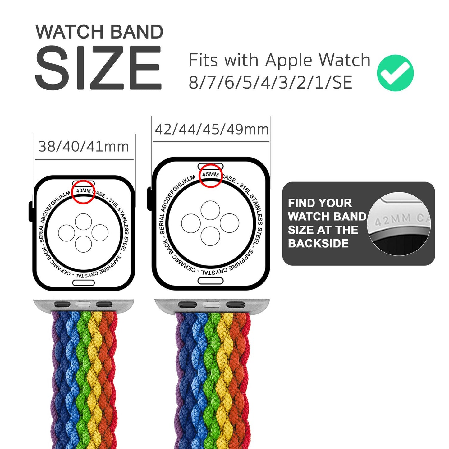 NALIA Geflochtenes Smart Watch Armband kompatibel mit Apple Watch Armband SE & Series 8/7/6/5/4/3/2/1, 38mm 40mm 41mm, iWatch Uhr-Band Damen & Herren, Nylon